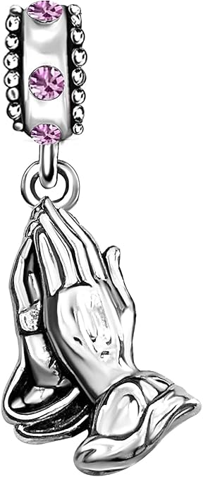 JMQJewelry Praying Hands Compatible with Pandora Bracelets Women
