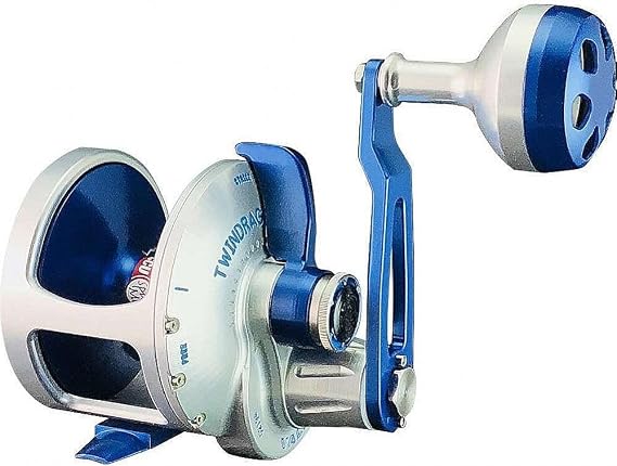 ACCURATE Valiant 1SPD Silver-Blue BVL-600SWL Light Line Reel - Right Hand
