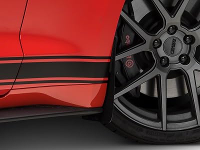 No Drill Splash Guards Set Mud Flaps - Front and Rear Fits Mustang 2015-2020 GT Ecoboost V6