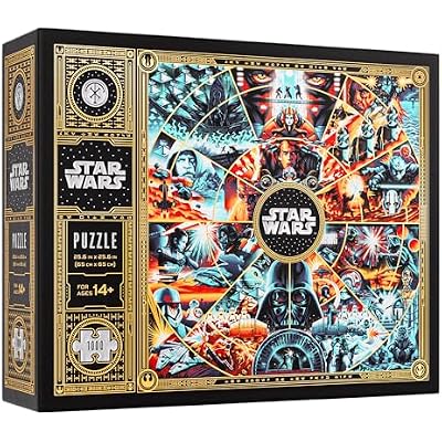 theory11 Star Wars Jigsaw Puzzle - 1,000 Pieces with Gold Foil Accents, Official Lucasfilm Collectible with Carrying Pouch