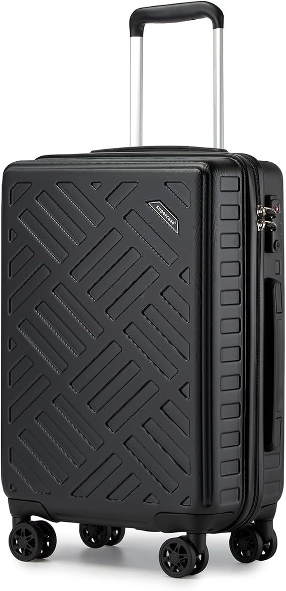 Hand Cabin Luggage Lightweight Hard Shell Carry On Suitcase Trolley with TSA Lock Spinner Wheels