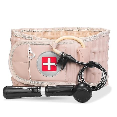 Decompression Lumbar Support Belt Waist Air Traction Brace for Spinal Back Decompress Discs Relieve Lower Pain Improve Posture Stabilize