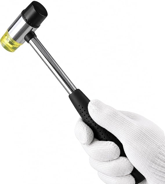 BOOSDEN Small Rubber Mallet 25mm Double-Faced Mini Plastic Hammer