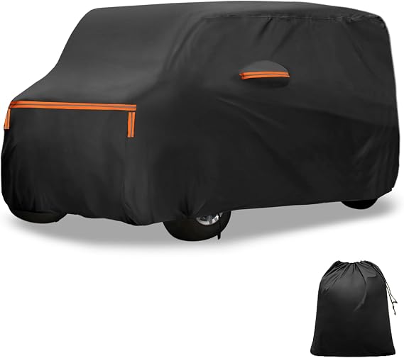 X AUTOHAUX Car Cover for Daihatsu Move - Aluminum Film Cotton All-Weather Waterproof Windproof Protection W/Right Zipper (Outdoor Full Coverage)