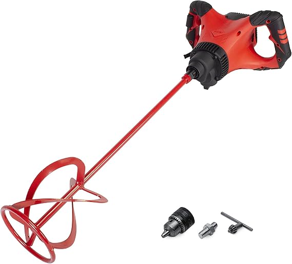 RUBIMIX-9 Supertorque Mortar Mixer with Chuck | Powerful 1800 W | Facilitates Homogeneous Mixing of the Materials and Prevents the Creation of Bubbles and/or Lumps