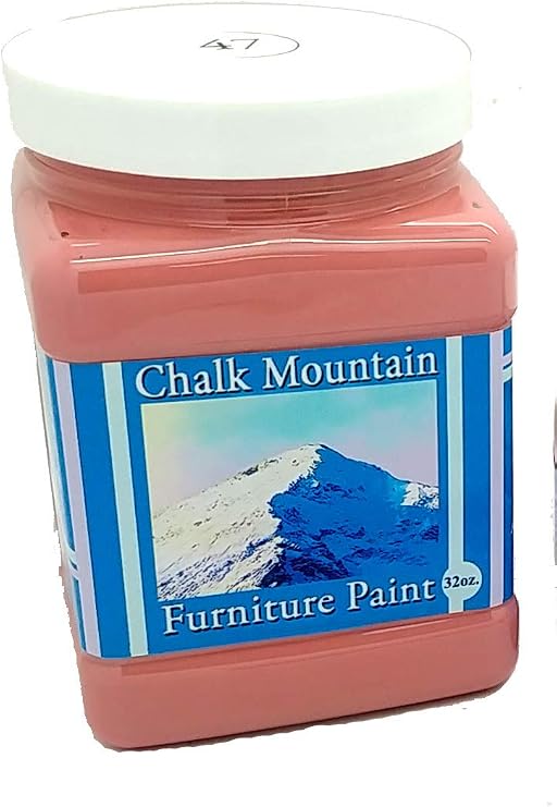 Quality Chalk Furniture Paint. Zero VOC and Low Odor. 54 Beachy and Earthy Colors. (32oz #47 Red Rock)