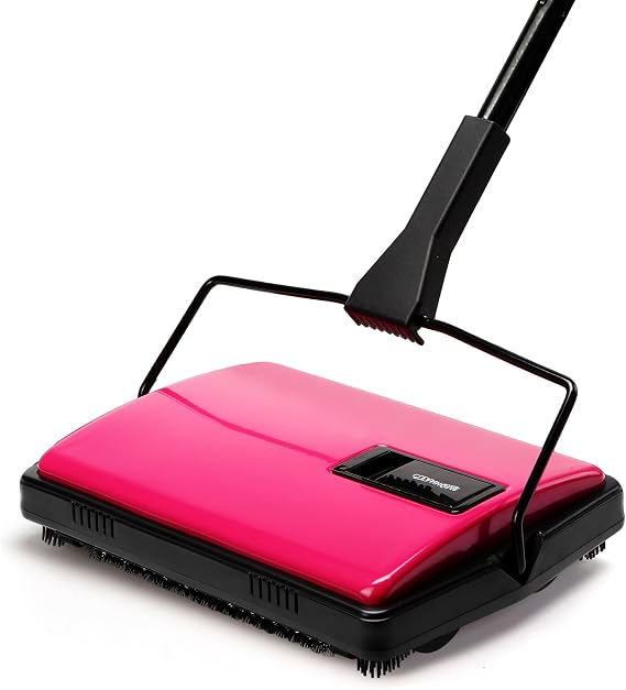 Manual Carpet Sweeper with Extra Roller,Non-Electric Pet Hair Remover