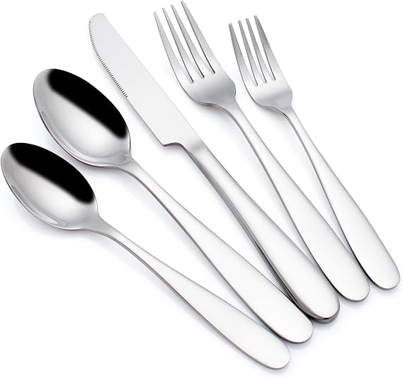 Silverware Set, CITESANA 20-Piece Heavy Duty Mirror Polished Stainless Steel Flatware Set Cutlery Set Flatware Service for 4