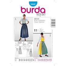 Burda Style Pattern 8448 Dirndl Dress, Size 12-28