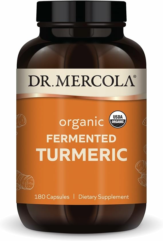 Dr. Mercola Organic Fermented Turmeric, 370 mg, 180 Capsules (90 Servings)