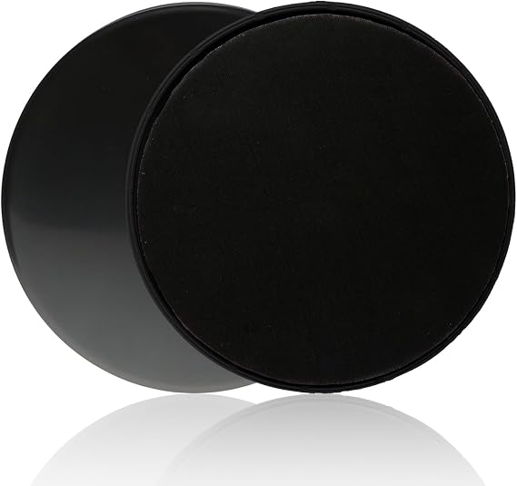 Tabanzhe Gliding Discs -2PCS Double Sided Core Sliders Exercise Sliding Full Body Workout Gliders for Hardwood Floors Carpet Gym Home Fitness Training Equipment(Black)