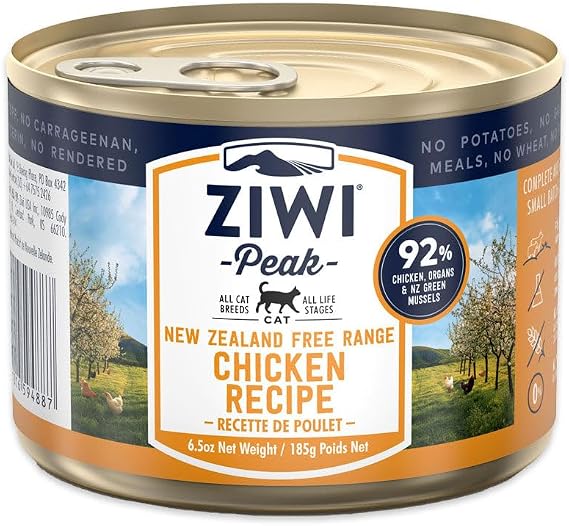 Ziwi Peak Cat Food Can, Free Range Chicken, 6.4 oz 185 g