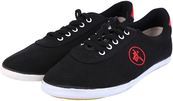 Martial Art Shoes Womens Unisex Boxing Karate Kung Fu Tai Chi Taekwondo Training Shoes Unisex Canvas Breathable Martial Arts Shoes Tai chi Shoes(Size:33 EU,Color:D)