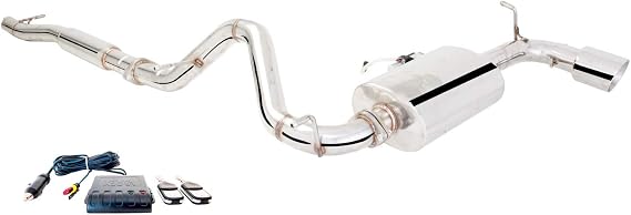 XFORCE ES-JW12-VMK-CBS 2.5" Cat-Back Exhaust System with VAREX Muffler for 2007-2018 Jeep JK Wrangler (4-Door Only); 304 Stainless Steel Pipework with Polished Muffler and Tip