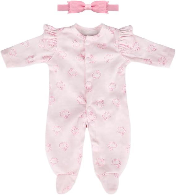 CARANOVO 2 Pcs Realistic Reborn Baby Doll Clothes for 16-18 Inch Dolls