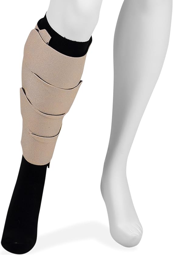 Juzo Reversible Versatile Support 30-60mmHg Calf Compression Wrap, Beige, S Regular