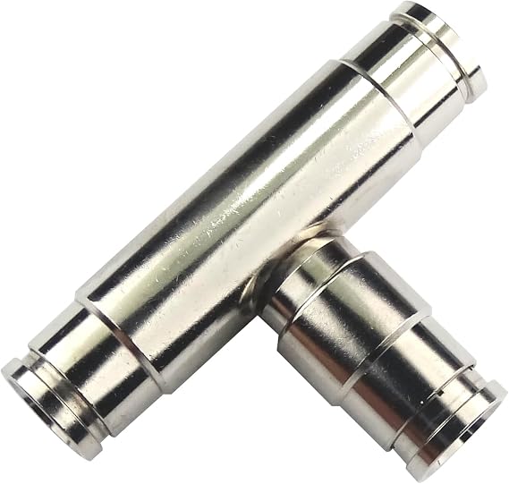 HydroMist Compression Tee Fitting, 1000 PSI, 1/4 Inch, Chrome, 1 Piece