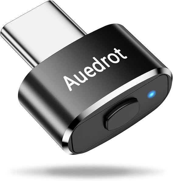 AUEDROT Mouse Jiggler USB-C Non-Detectable Mover with Switch Button Metal Mouse Mover Automatic Mouse Jiggler with 2 Jiggler Modes Driver-Free Plug & Play Keeps Computer/Laptop Wake Black