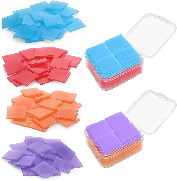 80pcs Diamond Painting Glue Clay, Colorful Clay Wax Embroidery Cross-Stitch Painting Set Tool DIY Diamond Wax Tool for Embroidery Accessories,2 x 2cm(4 Colors) (Multicoloured)