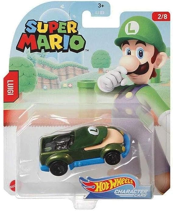 Hot Wheels Character Cars Super Mario - Luigi