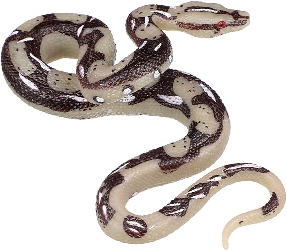 STOBOK Fake Snake 5.7Inch, Realistic Snake Toy Scary Prank Animal Figure Plastic Model Garden Props for Halloween