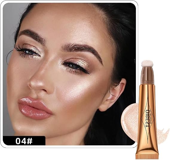 Blusher Stick for Cheeks Brighten Skin Highlighter Makeup Liquid Contour Beauty Wand Highlighter and Bronzer Stick Shimmer Blusher for a Natural Look Weightless Long-Wearing Smudge Proof
