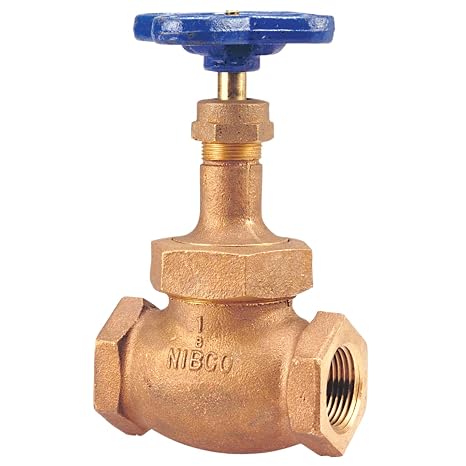 NIBCO Fig No T-235-Y, 1-1/4 in. Bronze Globe Valve, Class 150, PTFE Disc, Threaded