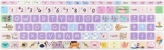 Silicone Keyboard Cover for 15.6" HP ProBook 450/455/650 G8 G9 G10, HP Zbook Power G8 G9,Cute Cat