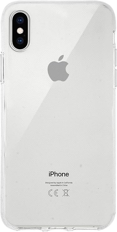 KZY İLETİŞİM Apple iPhone X ile uyumlu Kapak 1mm Şeffaf Silikon Kılıf