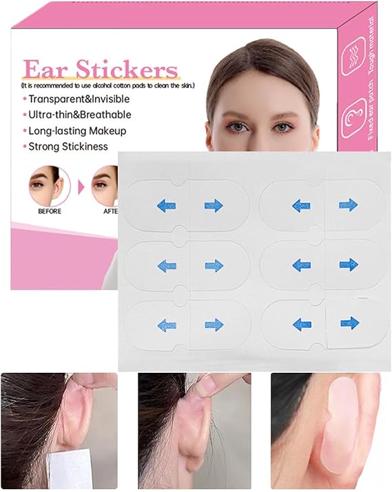 Waterproof Ear Tape & Stickers - Clear Ears Support, Corrector - Pinning Back Ears Aesthetically