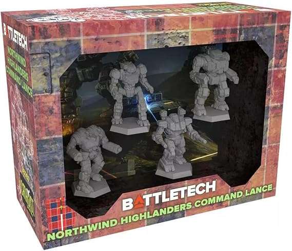 Catalyst Game Labs BattleTech | Miniatures | Northwind Highlanders Command Lance | Expansion | Miniature Game Ages 14+