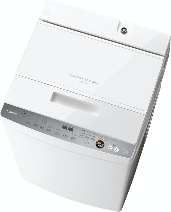 TOSHIBA 東芝 Fully Automatic Washing Machine 8.5kg AW-850DZ4W Grand White Inverter ZABOON Antibacterial Ultra-Fine Bubble Cleaning Ag+ Antibacterial Water Low Vibration Vertical Type Bathtub Water