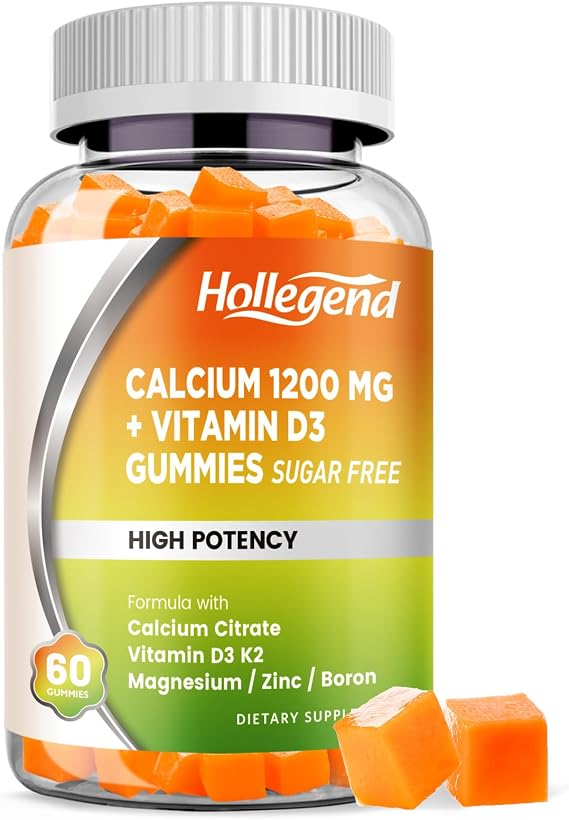 Calcium 1200 mg with Vitamin D3 Gummies, 60 Count
