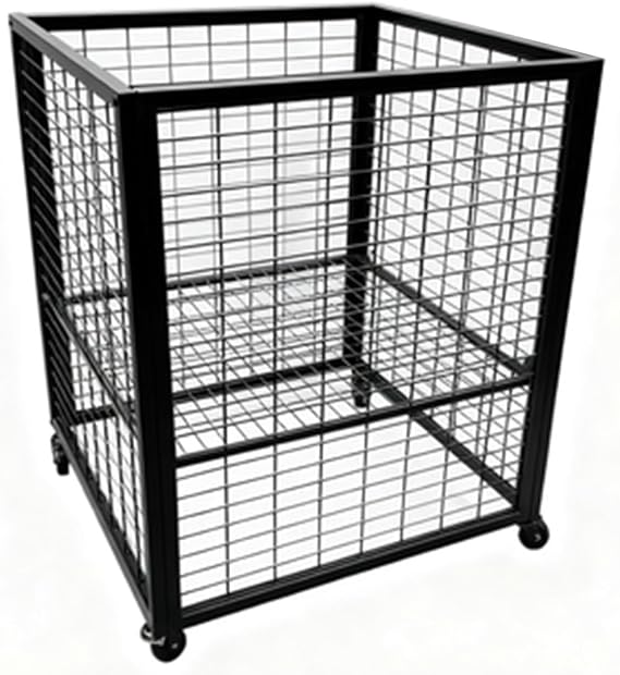 Pillow Display Rack with Wheels,Supermarket Storage Racks,Commercial Furniture Store Organizer,40kg Capacity,for Home Mall Clothing Store(Black)