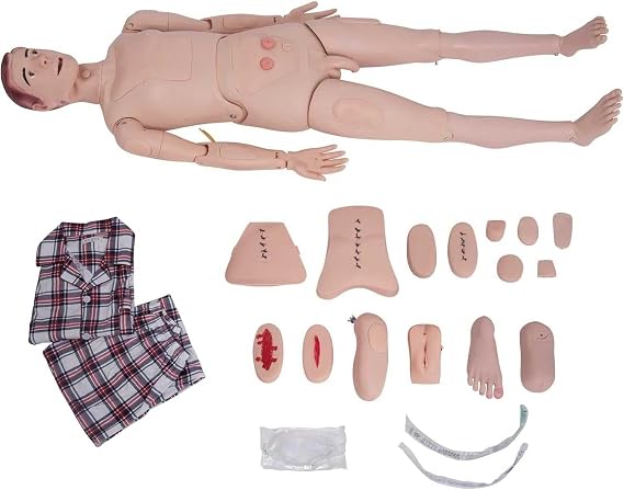 170cm Life Size Patient Care Manikin Male and Female Training CPR Simulator Human Anatomical Model for Nursing Medical Training