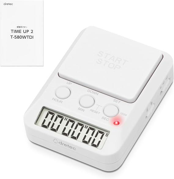dretec T-580WTDI Study Timer, Time Up 2, Silent Mode, White