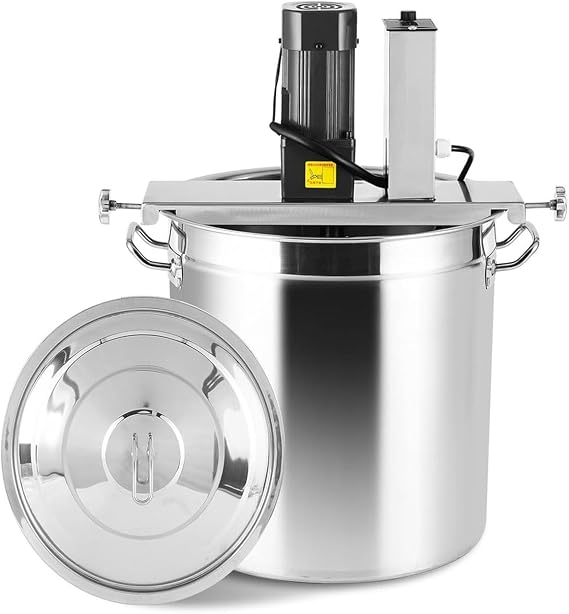 Automatic Pot Stirrer for Cooking,Electric Portable Mortar Mixer,40L Electric Jam Mixer,Stirring Speed Adjustable,with 4-Blade Mixing Scraper,50L