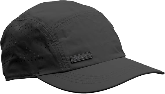 Tillak Vista Hat, Lightweight Nylon 5 Panel Cap with Snap Closure and Laser-Cut Ventilation