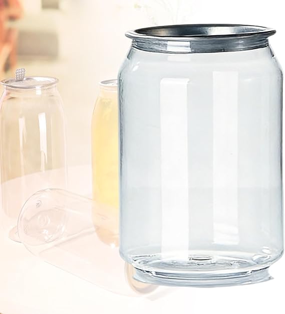 55mm Empty Plastic Bottles For Can Sealer Machine, Pet Soda Cans With Lids, Juice & Smoothie Containers, Commercial Boba Bottles 330ml