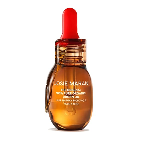 Josie Maran The Mini Original 100% Pure Organic Moisturizing Argan Oil 0.5 oz/15 mL Cold-Pressed Facial Oil for Dry Skin, Fine Lines & Elasticity