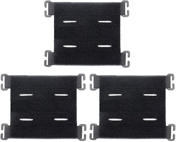 3PCS Molle Patch Panels with Cutting Loop, Tactical Hooked Backpack Patch Boards for Vests Chest Rigs Backpacks Pouches