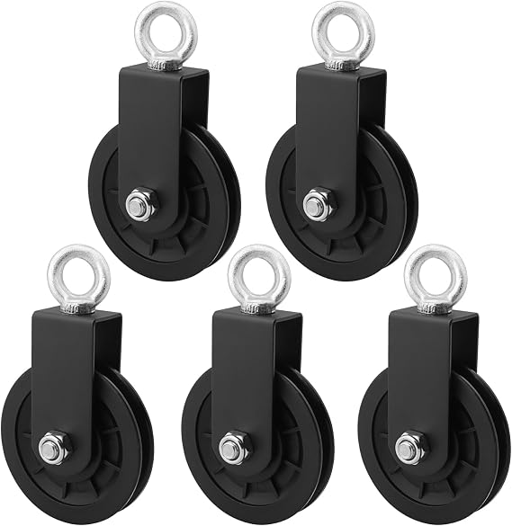 Traction Silent Nylon Gym Cable Pulley Wheel, Rotation 360 Degree Traction Wheel, Strong Bearing Capacity,for LAT Pulley System DIY Gym Pulley System