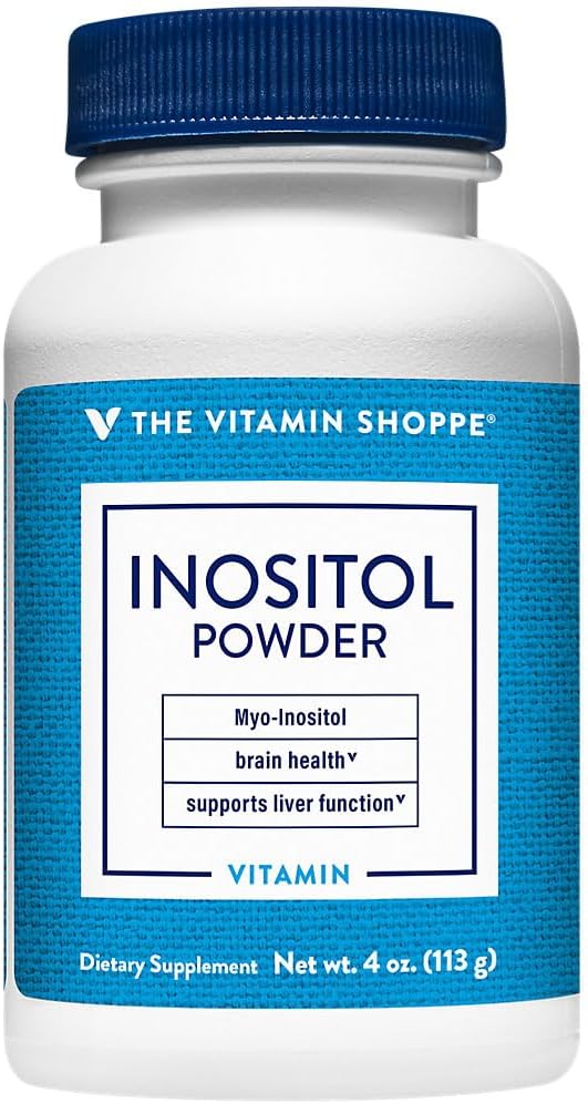 The Vitamin Shoppe Inositol Powder - Cognitive & Mood Balance Support | Pure Myo-Inositol | 4 oz 134 Servings | Unflavored Vegan