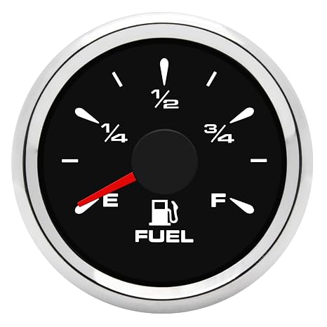 Geloo Marine Fuel Gauge 52mm Boat Gauge Digital Fuel Gauge Fuel Gas Tank