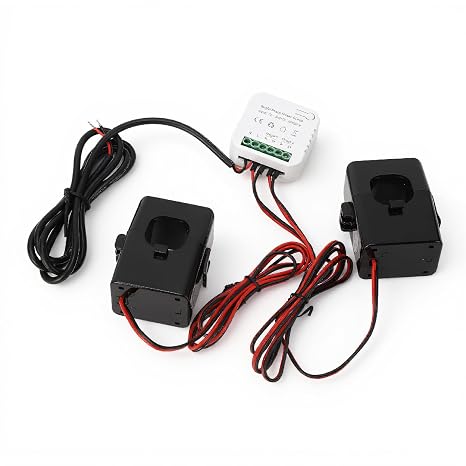 Smart Energy Meter Energy Monitor Single Phase Clamp Electricity Meter, APP Monitoring Power Electricity Monitor zigbee Energy Monitor with 2x200A Current Transformer Voltage Testers
