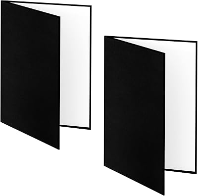 2PCS 3 in 1 12x8 Photography Light Reflector Cardboard, A4 Paper Folding Light Diffuser Board for Studio, Still Life, Product Shooting - Black, Silver, White