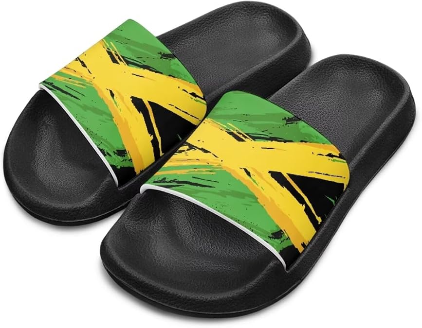 American Flag Slides Kids Sandals with Non-Slip Boys Girls Summer Casual House Shower Shoes