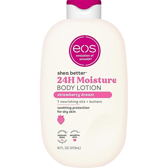 eos Shea Better Body Lotion- Strawberry Dream, with Natural Shea, 16 fl oz