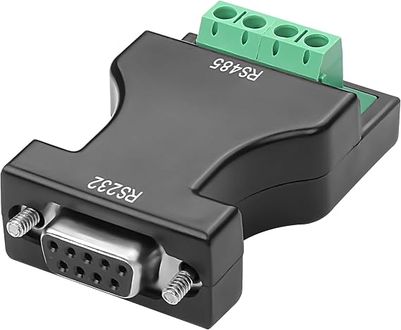 XMSJSIY RS232 to RS485 Serial Data Communication Converter Adapter DB9 Female to 4 Pin Terminal Block Industrial Converter -1 Pcs