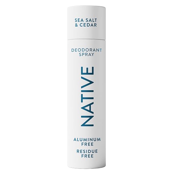 Native Deodorant & Body Spray, Sea Salt & Cedar, 72-Hour Odor Protection for Underarms & Body, Aluminum Free, Quick Drying, 3.5 oz